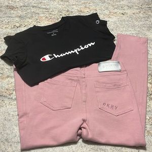 10/$30 DKNY Jeggings+ Champion Tshirt (Big kid)